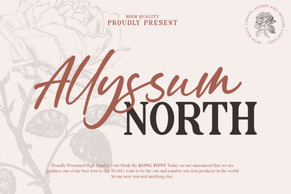 Allyssum North: A Playful Script Font for Modern Editorial Design