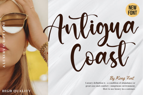 Antigua Coast: A Playful Script Font for Modern Editorial Design