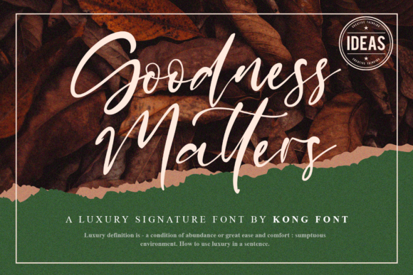 Goodness Matters: A Playful Script Font That Elevates Small Business Branding