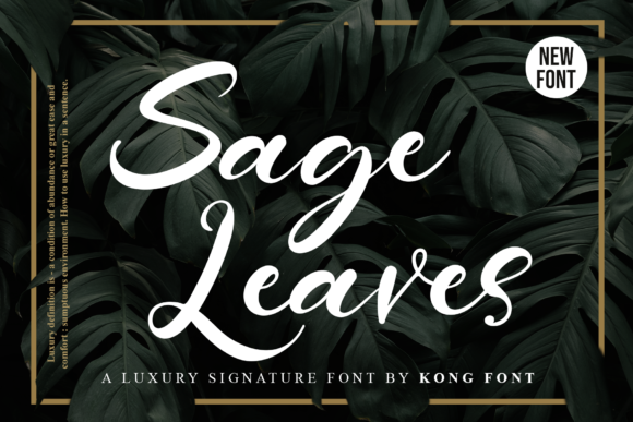 Sage Leaves: A Playful Script Font for Modern Editorial Design