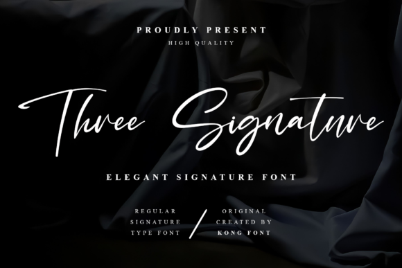 Three Signature: A Playful Script Font for Modern Editorial Design